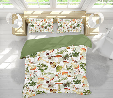 3D Red Mushroom 093 Uta Naumann Bedding Bed Pillowcases Quilt
