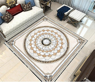 3D Black Pattern WG125 Floor Mural Wallpaper AJ Wallpaper 2 