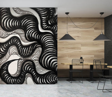 3D Black Circle 1291 Jacqueline Reynoso Wall Mural Wall Murals