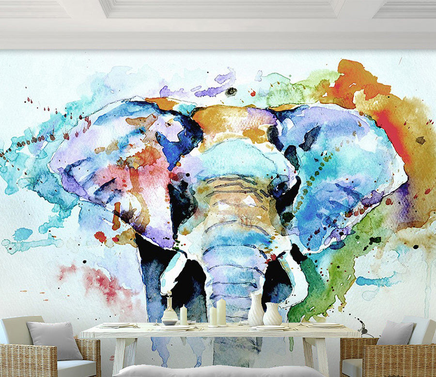 3D Elephant Painting WG263 Wall Murals