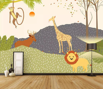 3D Forest Animals WC47 Wall Murals Wallpaper AJ Wallpaper 2 