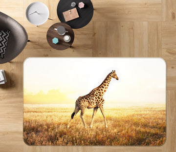 3D Sunset Giraffe 139 Animal Non Slip Rug Mat