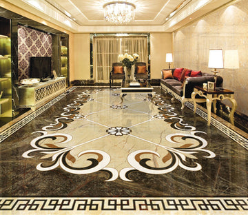 3D Rectangular Flower Pattern WG415 Floor Mural Wallpaper AJ Wallpaper 2 