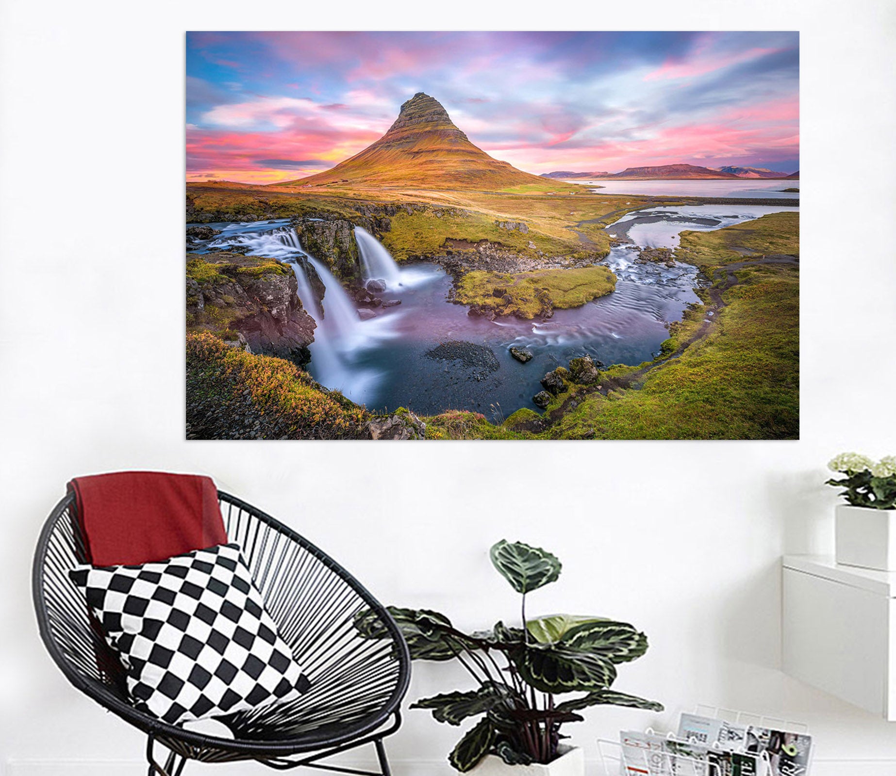 3D Canyon Waterfall 159 Marco Carmassi Wall Sticker