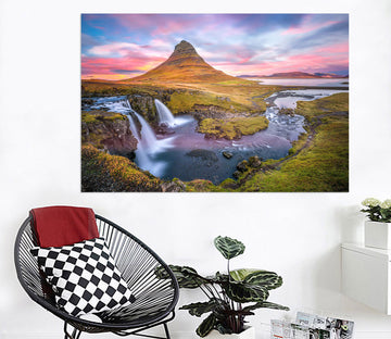 3D Canyon Waterfall 159 Marco Carmassi Wall Sticker