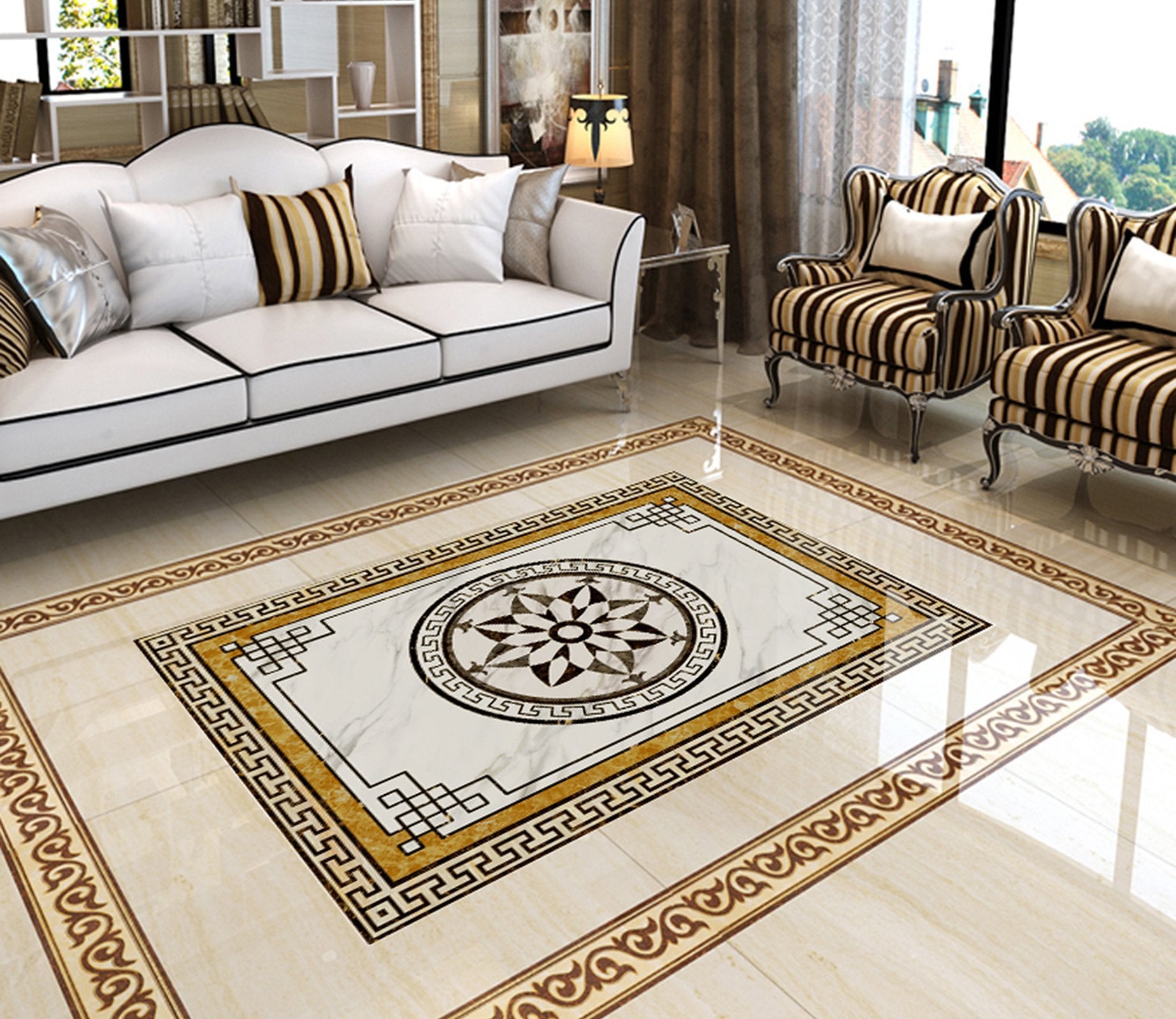 3D Color Pattern WG710 Floor Mural Wallpaper AJ Wallpaper 2 