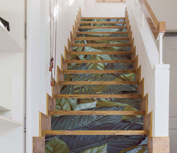 3D Jungle Leaves 10474 Andrea Haase Stair Risers