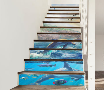 3D Ocean Dolphin 96178 Adrian Chesterman Stair Risers