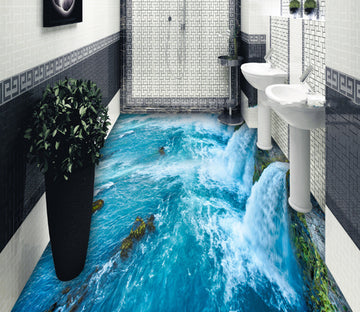 3D Azure Ocean Current 404 Floor Mural  Wallpaper Murals Rug & Mat Print Epoxy waterproof bath floor