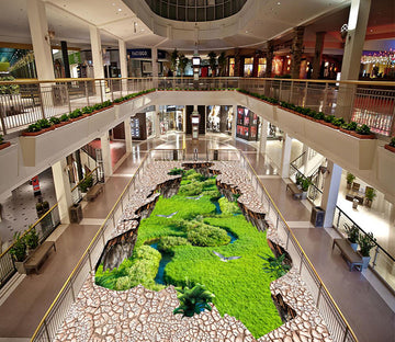 3D Prairie Birds 116 Floor Mural  Self-Adhesive Sticker Bathroom Non-slip Waterproof Flooring Murals