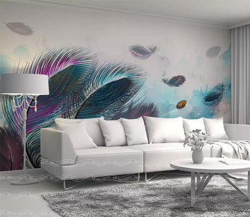 3D Colored Feather 573 Wall Murals Wallpaper AJ Wallpaper 2 