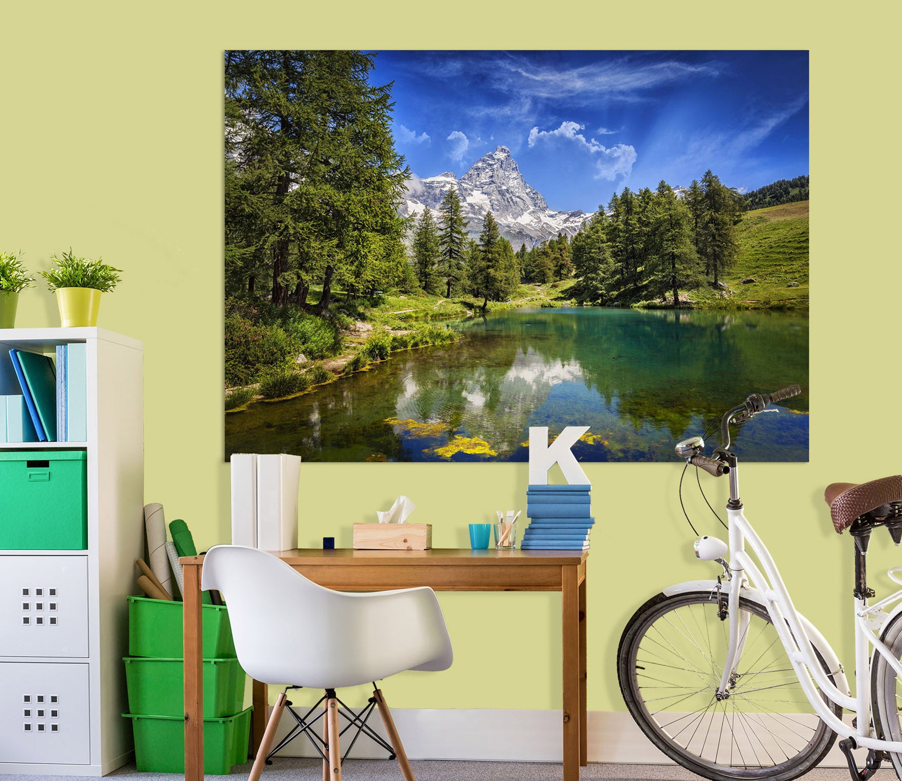 3D Blue Lake 114 Marco Carmassi Wall Sticker