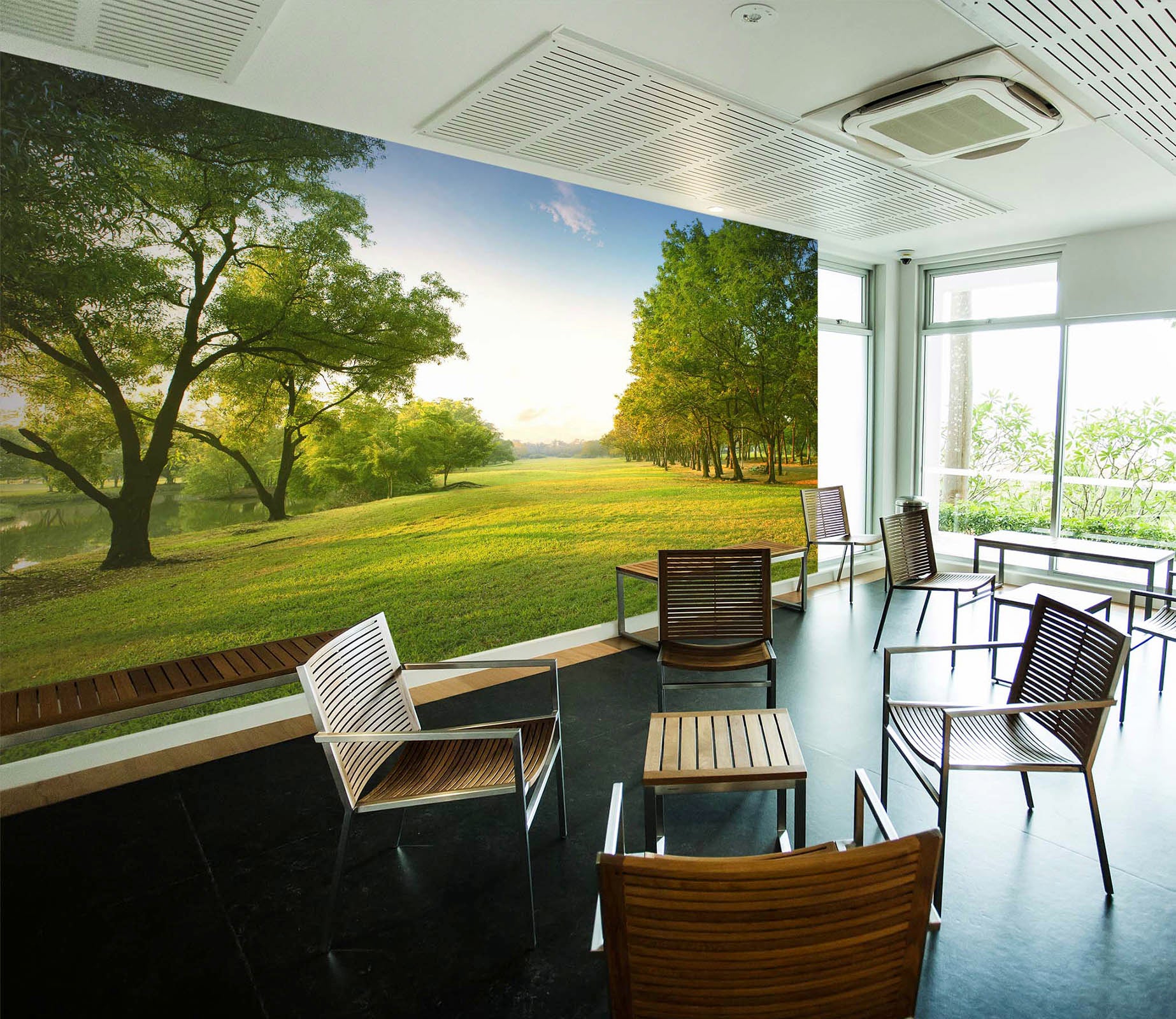 3D Grey Building 1401 Wall Murals