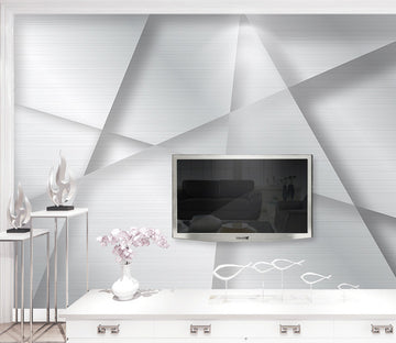 3D White Lines WG068 Wall Murals