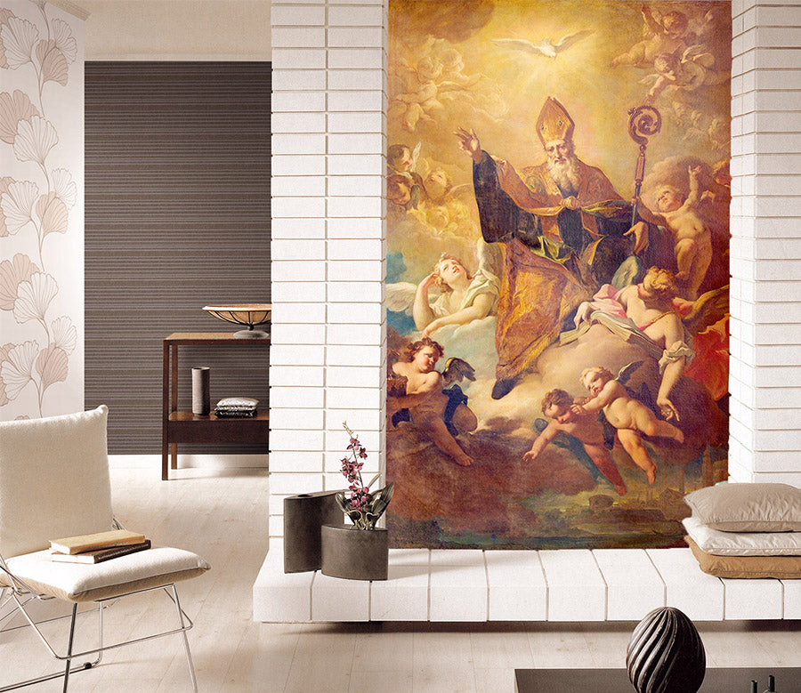 3D Golden Angel 1619 Wall Murals