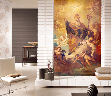 3D Golden Angel 1619 Wall Murals