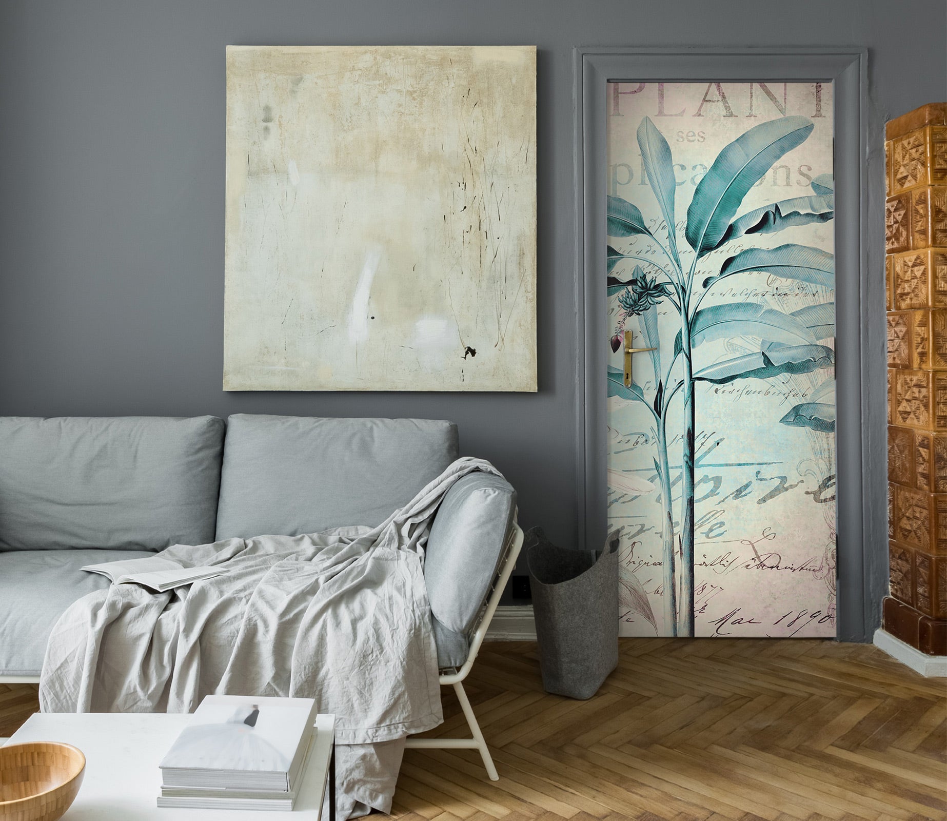 3D Leaf Pattern 11919 Andrea Haase Door Mural