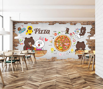 3D Gummy Pizza 3023 Wall Murals