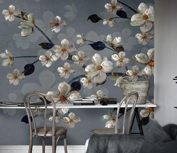 3D White Petals WC13 Wall Murals Wallpaper AJ Wallpaper 2 