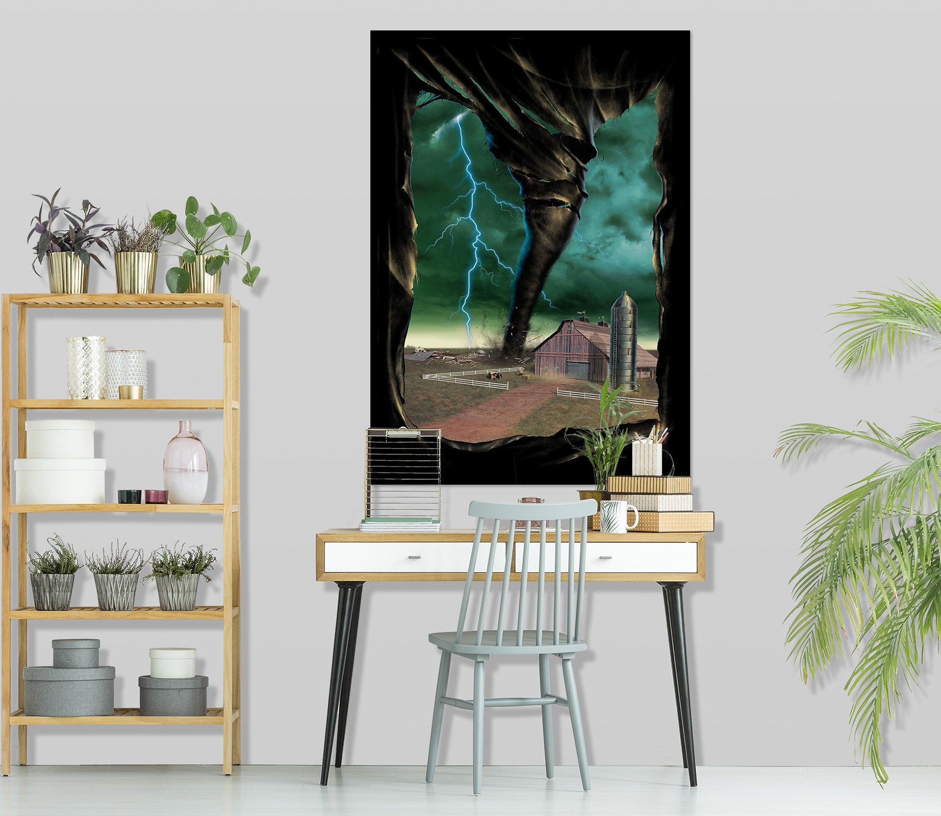 3D Tornado Breakthrough 084 Vincent Hie Wall Sticker