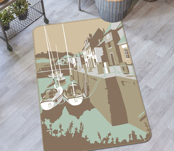 3D Padstow 1004 Steve Read Rug Non Slip Rug Mat