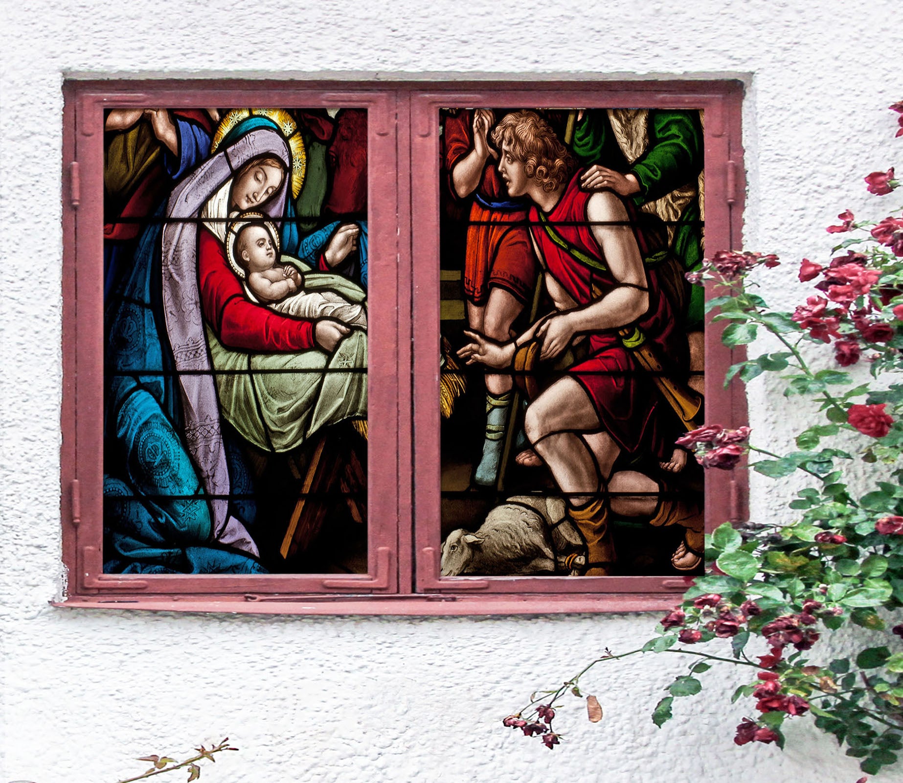 3D Christian Baby 284 Window Film Print Sticker Cling Stained Glass UV Block