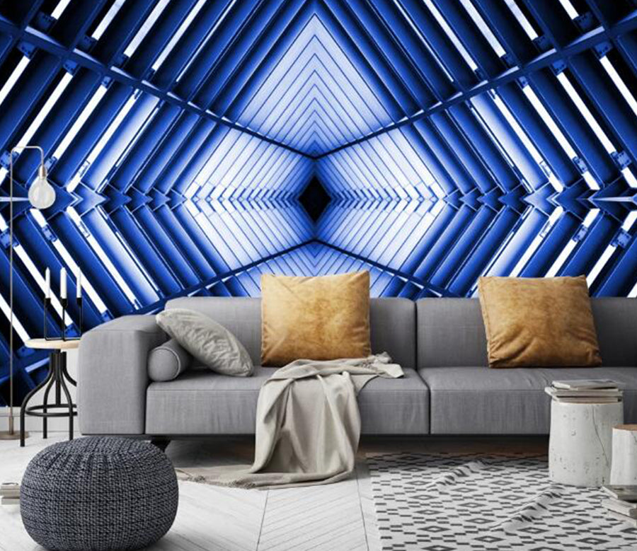 3D Technology Rhombus 385 Wall Murals