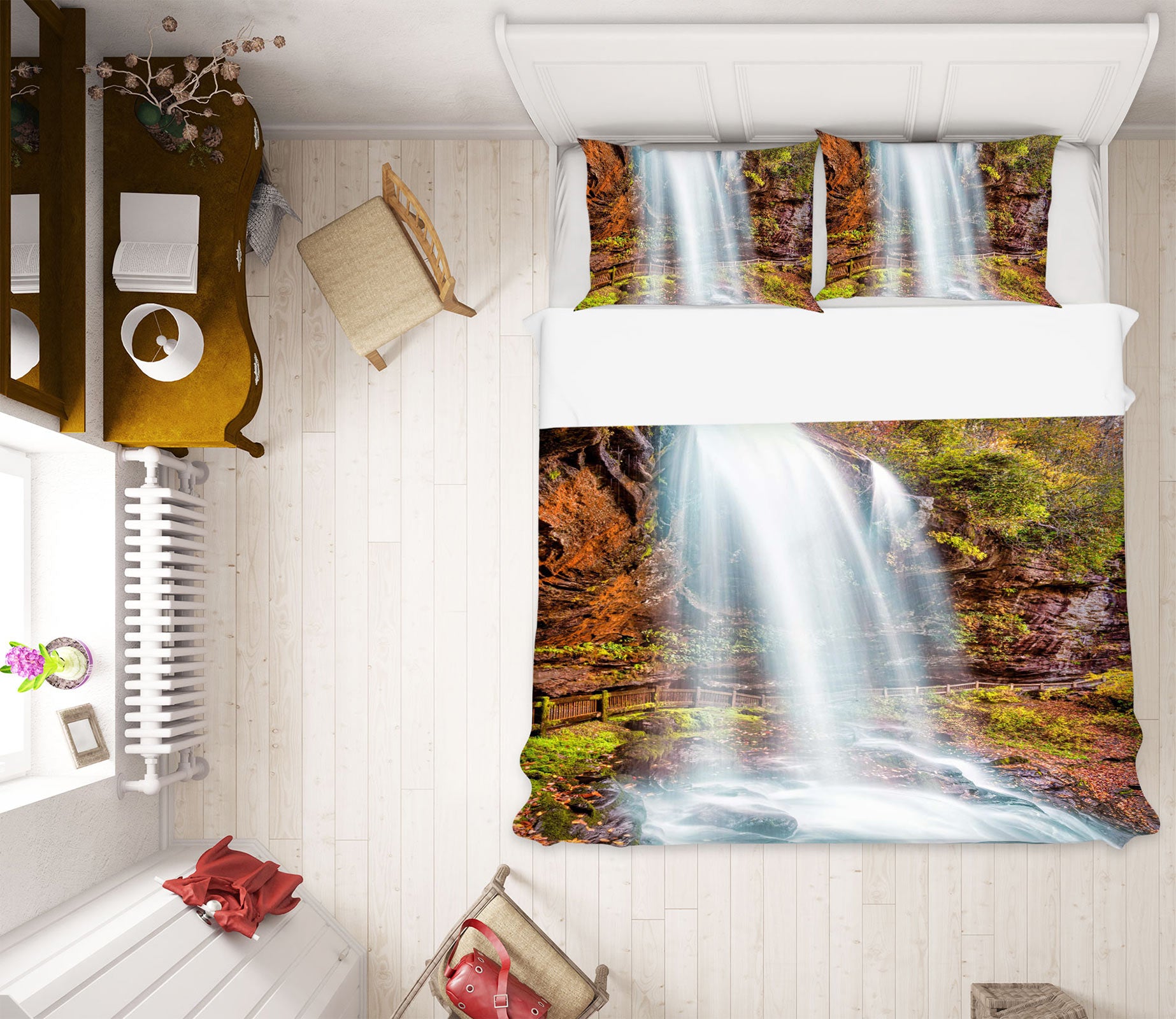 3D Waterfall 8567 Beth Sheridan Bedding Bed Pillowcases Quilt