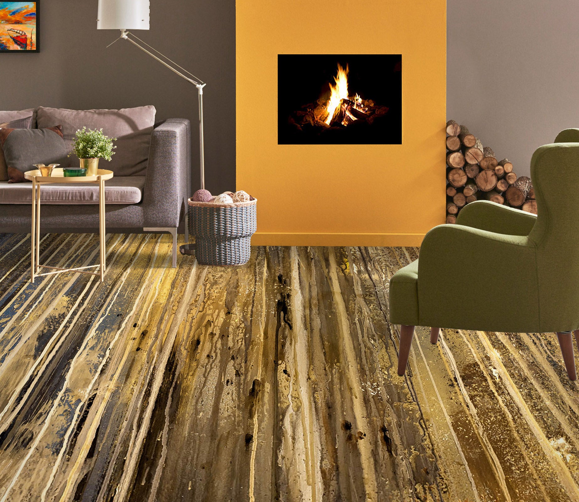 3D Time Wood Grains 1245 Floor Mural  Wallpaper Murals Self-Adhesive Removable Print Epoxy