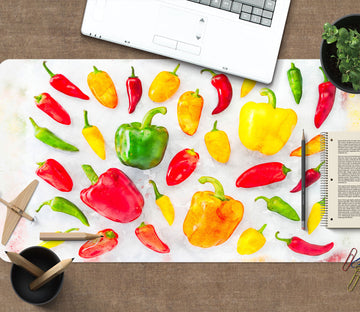 3D Colorful Peppers 12402 Assaf Frank Desk Mat