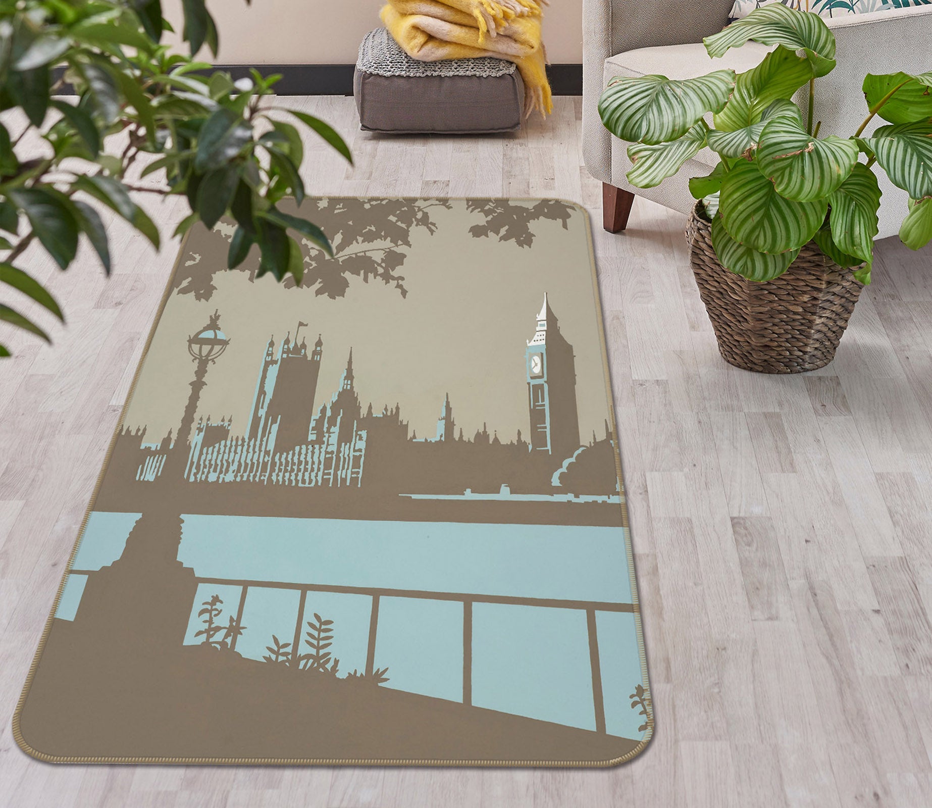 3D London 1117 Steve Read Rug Non Slip Rug Mat