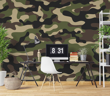 3D Camouflage Pattern 57232 Wall Murals