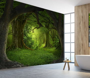 3D Forest Tree Hole 016 Wall Murals Wallpaper AJ Wallpaper 2 