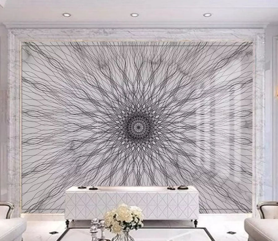 3D Black Pattern 2179 Wall Murals