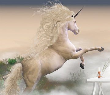 3D White Unicorn 1592 Wall Murals