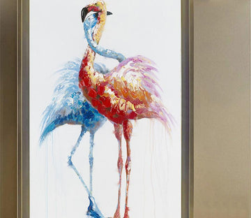 3D Colored Flamingo 647 Wall Murals Wallpaper AJ Wallpaper 2 