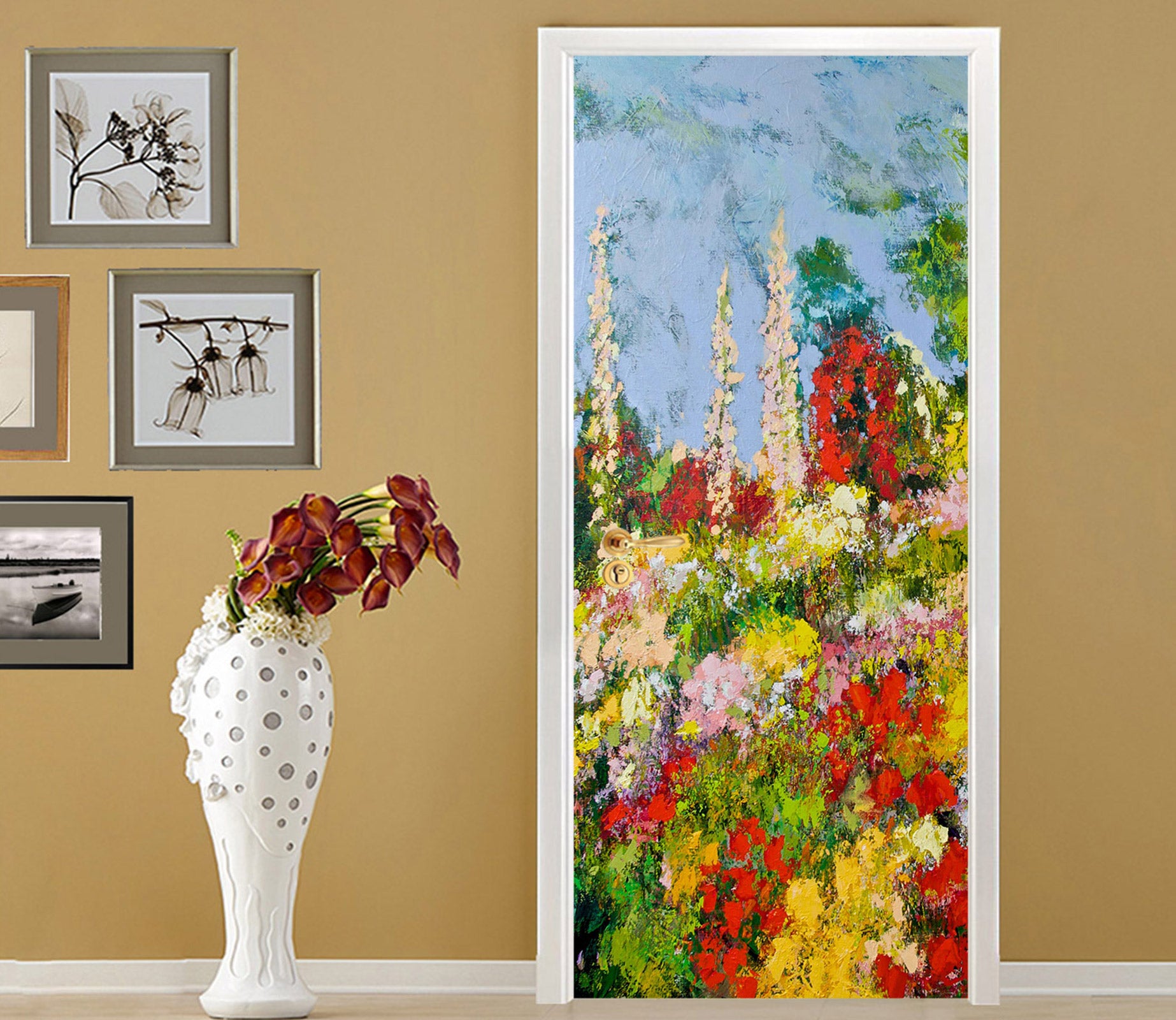 3D Garden Color Flower 93112 Allan P. Friedlander Door Mural