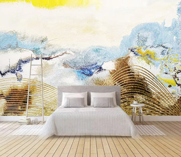 3D Golden Pattern WC2025 Wall Murals