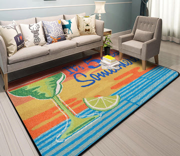 3D Lemon Drink WG103 Non Slip Rug Mat Mat AJ Creativity Home 