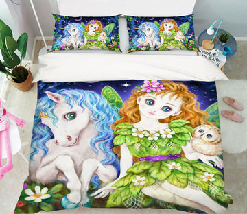 3D Unicorn Fairy 5930 Kayomi Harai Bedding Bed Pillowcases Quilt Cover Duvet Cover