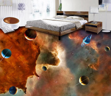 3D Universe Planet 085 Floor Mural  Self-Adhesive Sticker Bathroom Non-slip Waterproof Flooring Murals