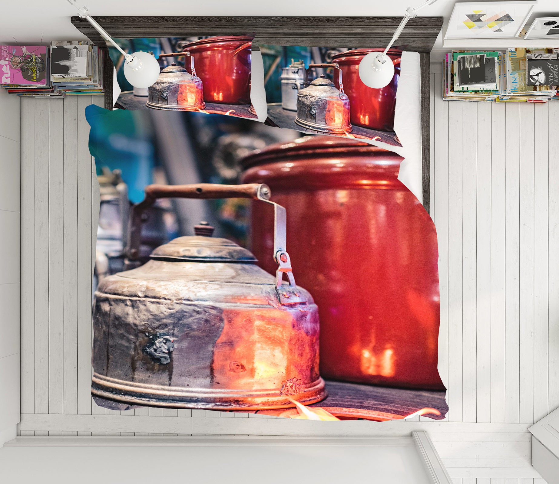 3D Iron Kettle 8524 Beth Sheridan Bedding Bed Pillowcases Quilt