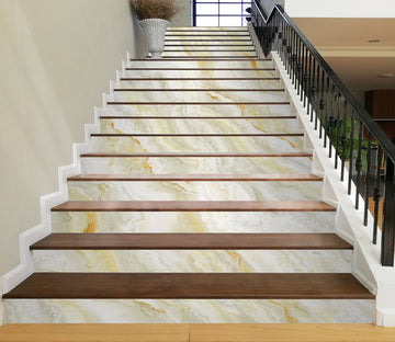 3D Simple Pattern Of Yellow And White 567 Stair Risers