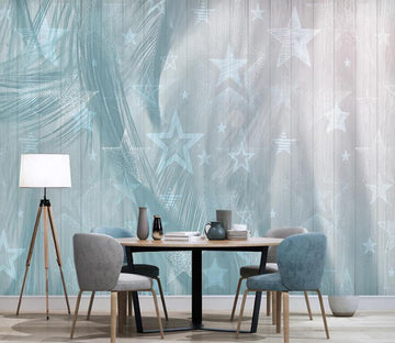 3D Blue Charm Stars 2484 Wall Murals