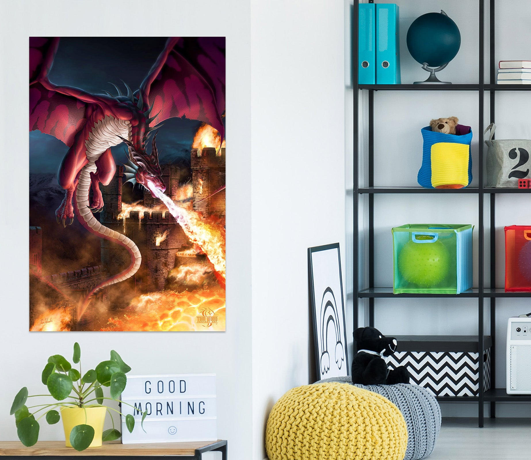 3D Dragon Spitfire 5116 Tom Wood Wall Sticker