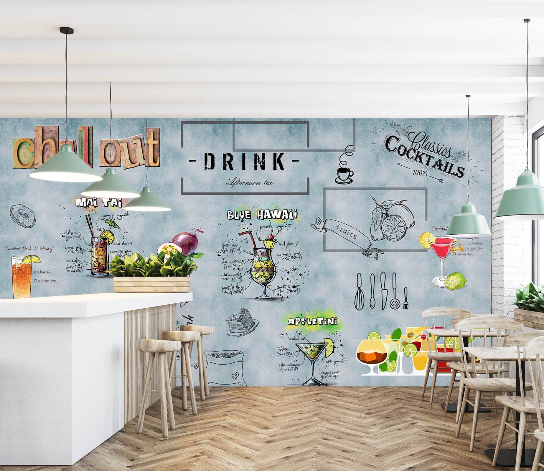 3D Color Juice 3024 Wall Murals