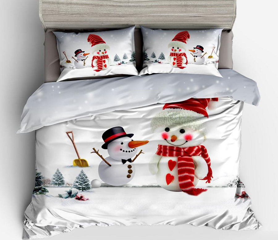 3D Snowman 32155 Christmas Quilt Duvet Cover Xmas Bed Pillowcases