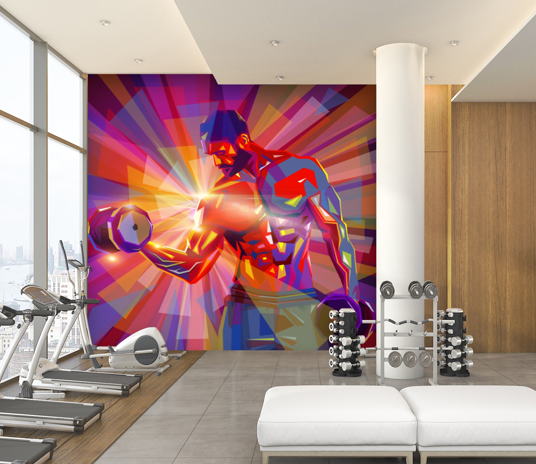 3D Boxing Warriors 246 Wall Murals