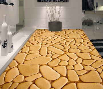 3D Yellow Stones 453 Floor Mural  Wallpaper Murals Rug & Mat Print Epoxy waterproof bath floor