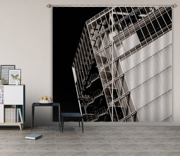 3D Dangerous Building 047 Noirblanc777 Curtain Curtains Drapes